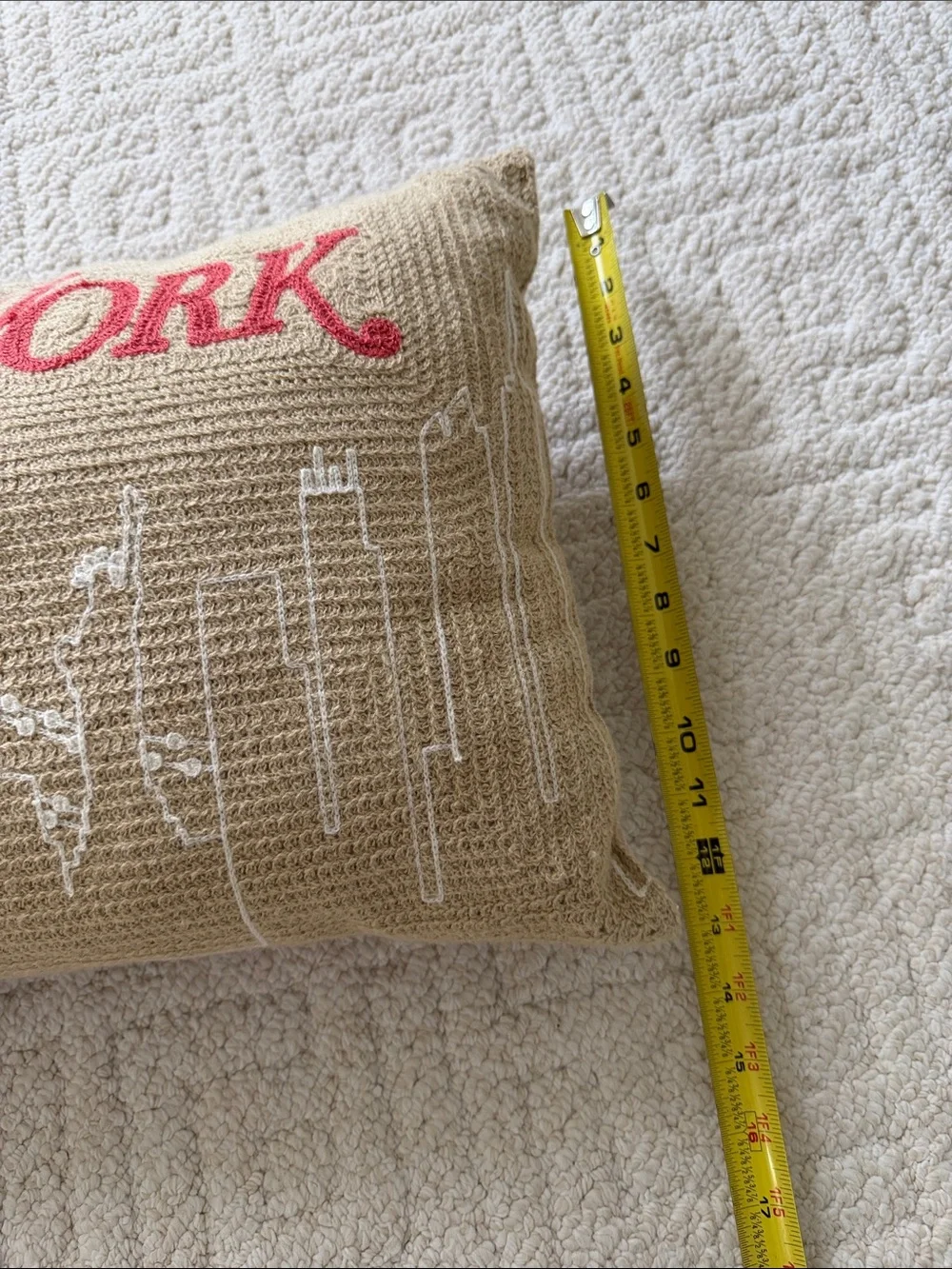 Envogue New York Embroidered Accent Pillow